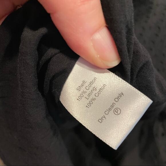 Lark & Ro Black Eyelet Fringe Trim Shift Dress Womens XS Pom Pom Whimsigoth - Picture 9 of 10